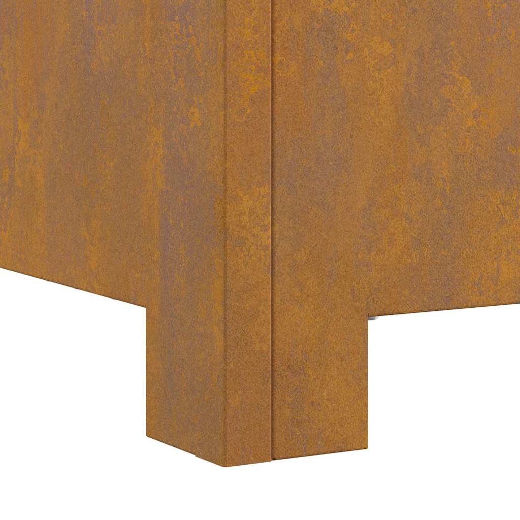 Focolare Marrone 60 x 60 x 30 cm acciaio corten 858963