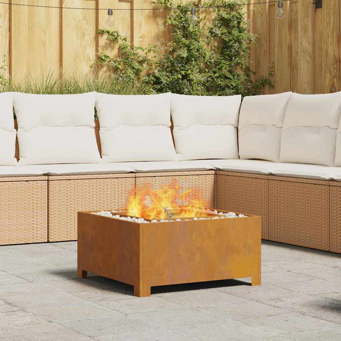 Focolare Marrone 60 x 60 x 30 cm acciaio corten 858963