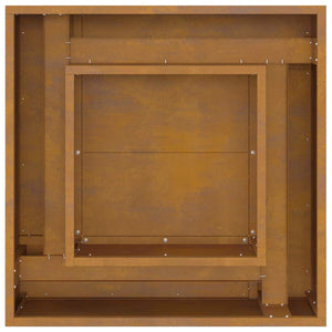 Focolare Marrone 60 x 60 x 30 cm acciaio corten 858963