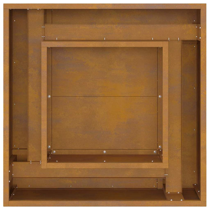 Focolare Marrone 60 x 60 x 30 cm acciaio corten 858963