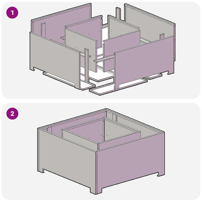 Focolare Nero 80 x 80 x 40 cm Acciaio laminato a freddo 858964
