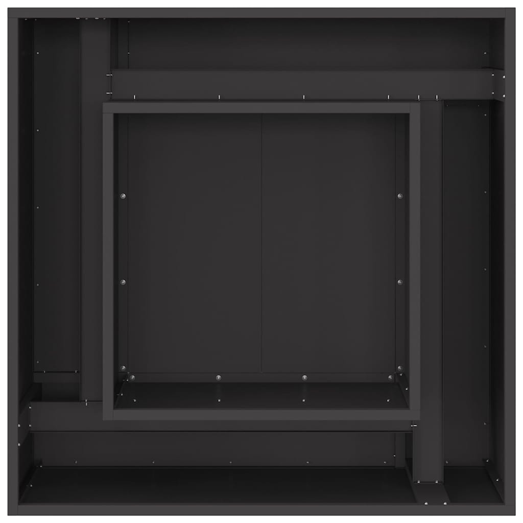 Focolare Nero 80 x 80 x 40 cm Acciaio laminato a freddo 858964