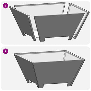 Focolare Nero 60 x 60 x 30 cm Acciaio laminato a freddo 858966