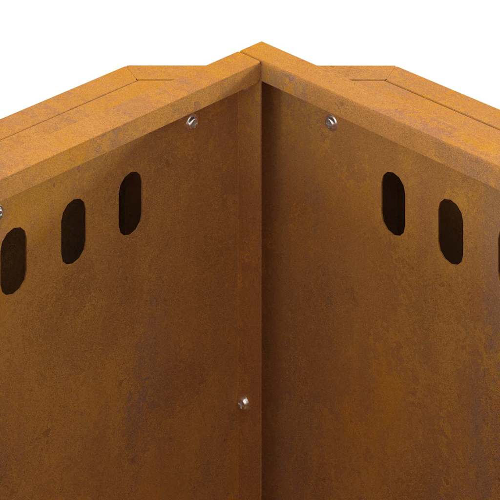 Focolare Marrone 58 x 58 x 51 cm acciaio corten 858975