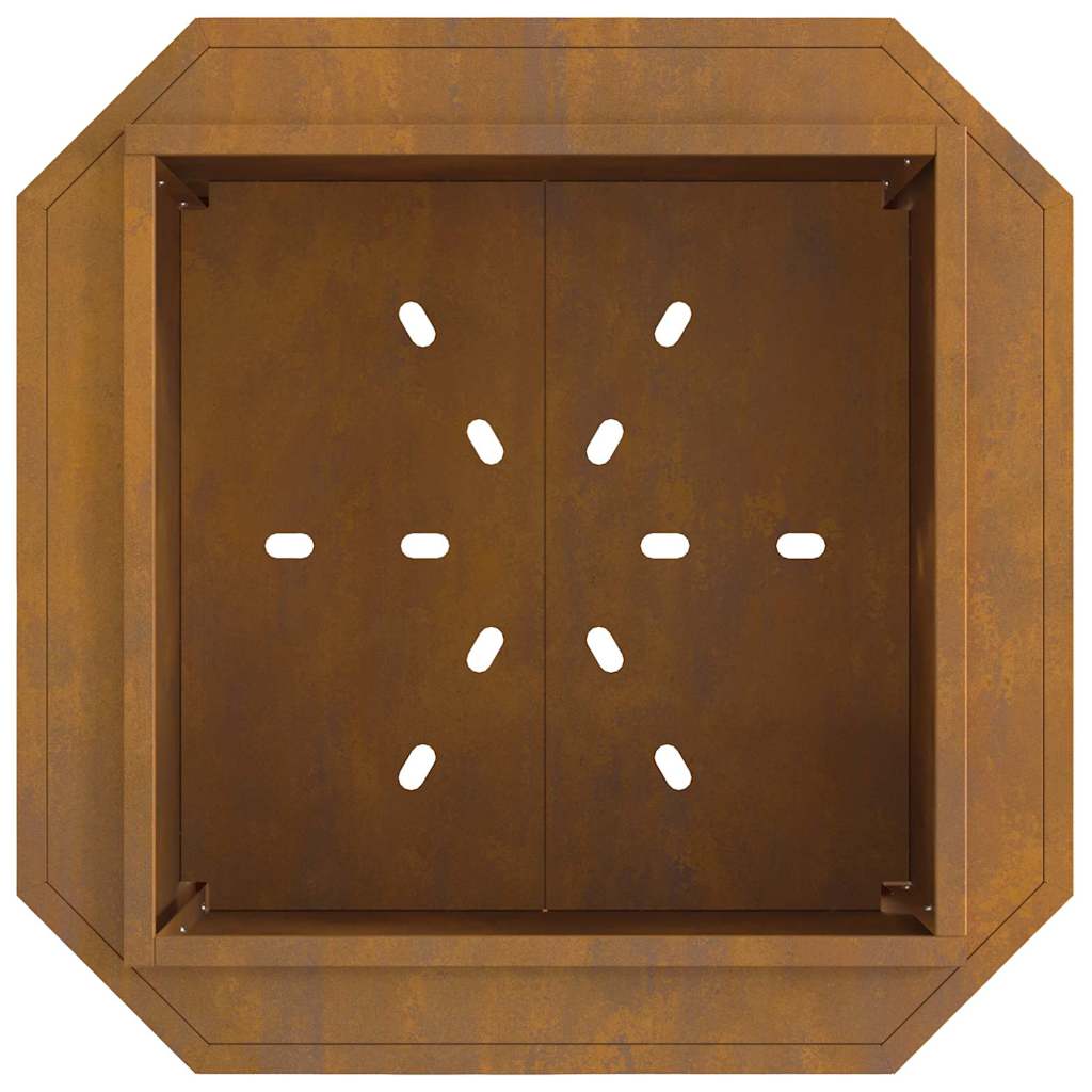 Focolare Marrone 58 x 58 x 51 cm acciaio corten 858975