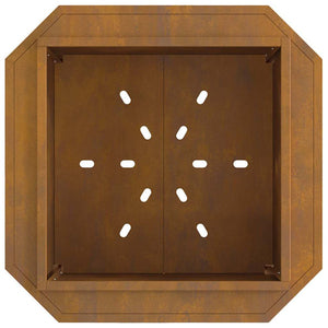 Focolare Marrone 58 x 58 x 51 cm acciaio corten 858975