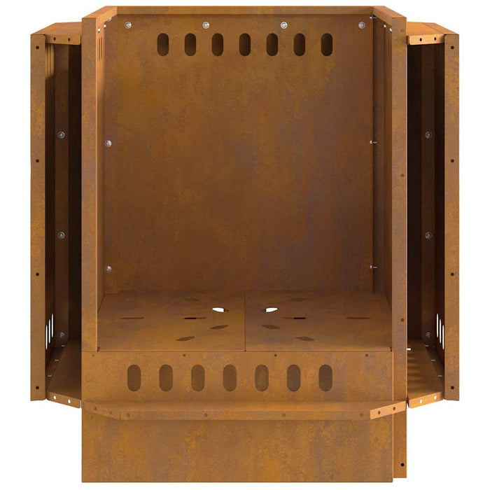 Focolare Marrone 48 x 48 x 51 cm acciaio corten 858977