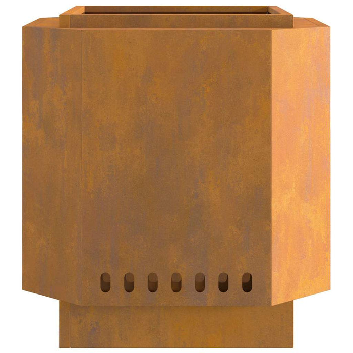 Focolare Marrone 48 x 48 x 51 cm acciaio corten 858977