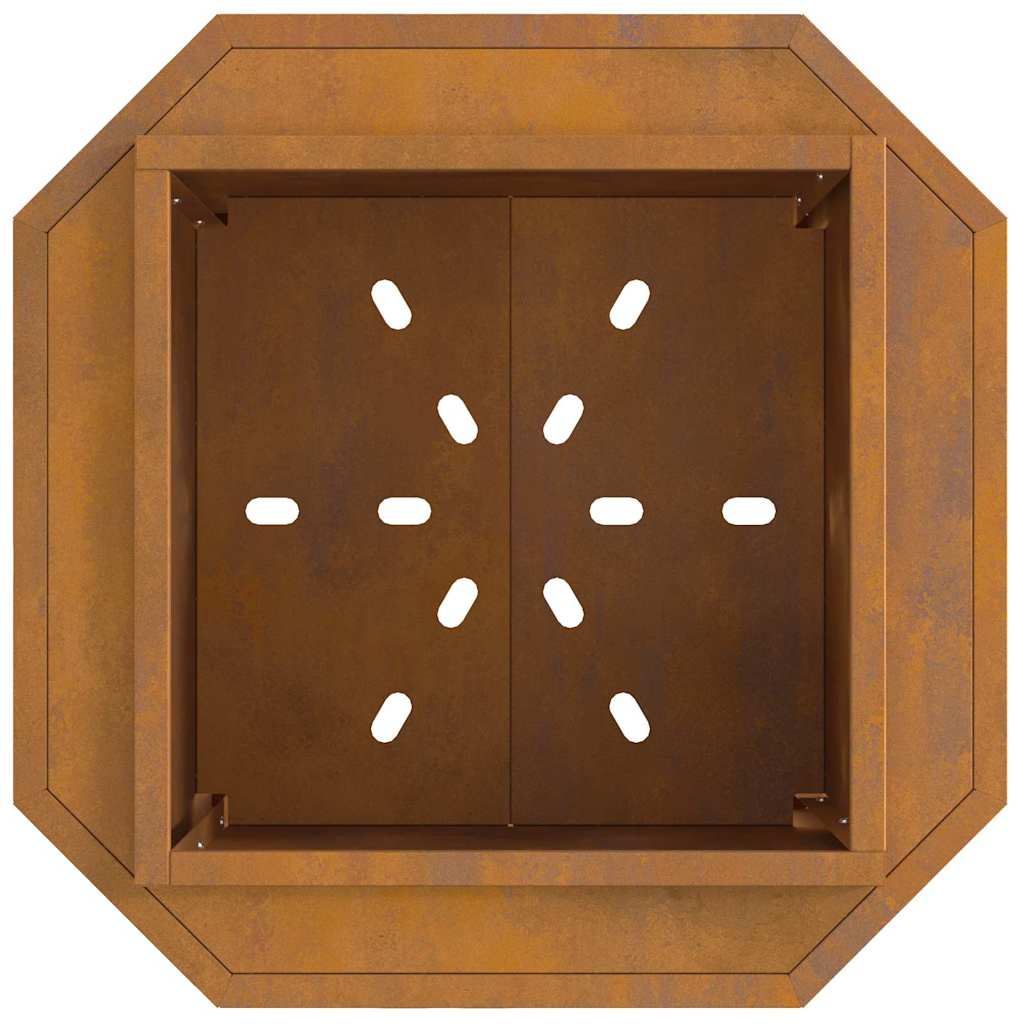 Focolare Marrone 48 x 48 x 51 cm acciaio corten 858977