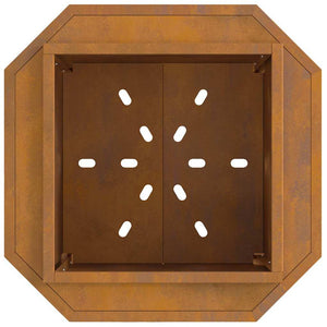 Focolare Marrone 48 x 48 x 51 cm acciaio corten 858977