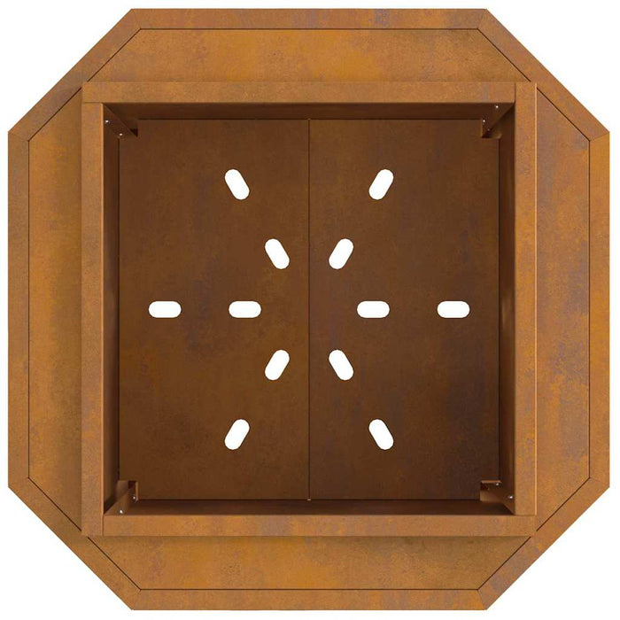 Focolare Marrone 48 x 48 x 51 cm acciaio corten 858977