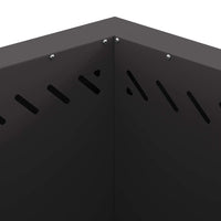 Focolare-Stufa-Camino Senza Fumi Nero 58 x 58 x 51 cm Acciaio