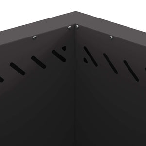 Focolare Nero 58 x 58 x 51 cm Acciaio laminato a freddo 858980