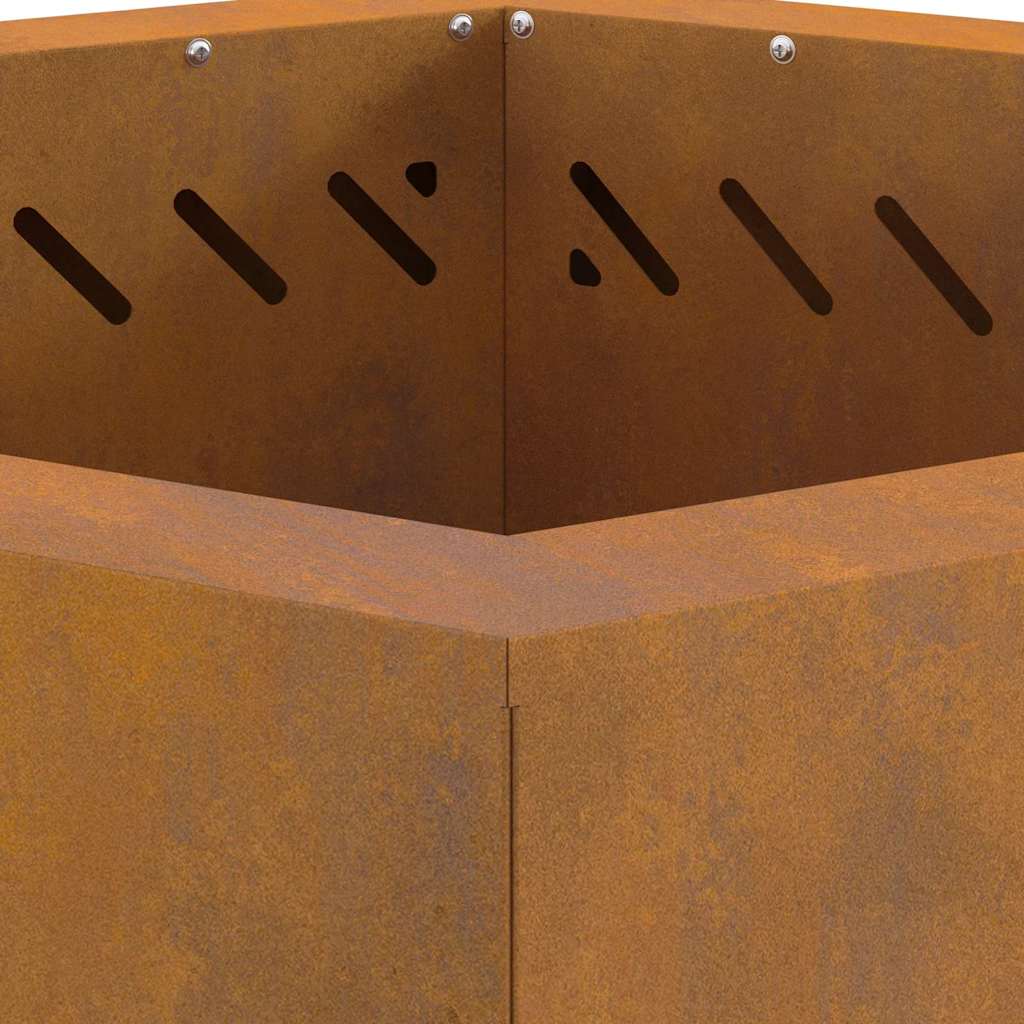 Focolare Marrone 58 x 58 x 51 cm acciaio corten 858981