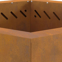 Focolare Marrone 58 x 58 x 51 cm acciaio corten 858981