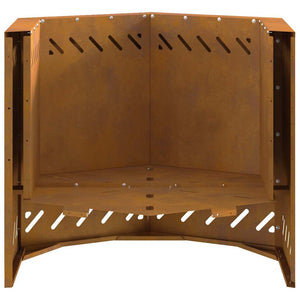 Focolare Marrone 58 x 58 x 51 cm acciaio corten 858981