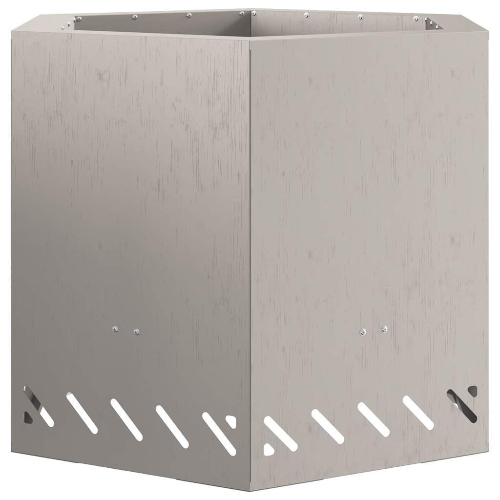 Focolare Marrone 58 x 58 x 51 cm acciaio corten 858981