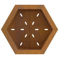Focolare Marrone 58 x 58 x 51 cm acciaio corten 858981