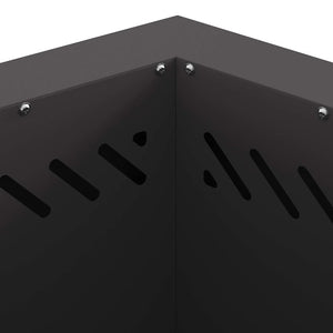 Focolare Nero 48 x 48 x 51 cm Acciaio laminato a freddo 858982