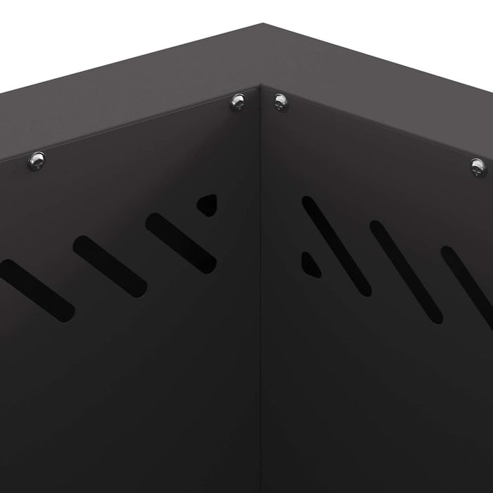 Focolare Nero 48 x 48 x 51 cm Acciaio laminato a freddo 858982