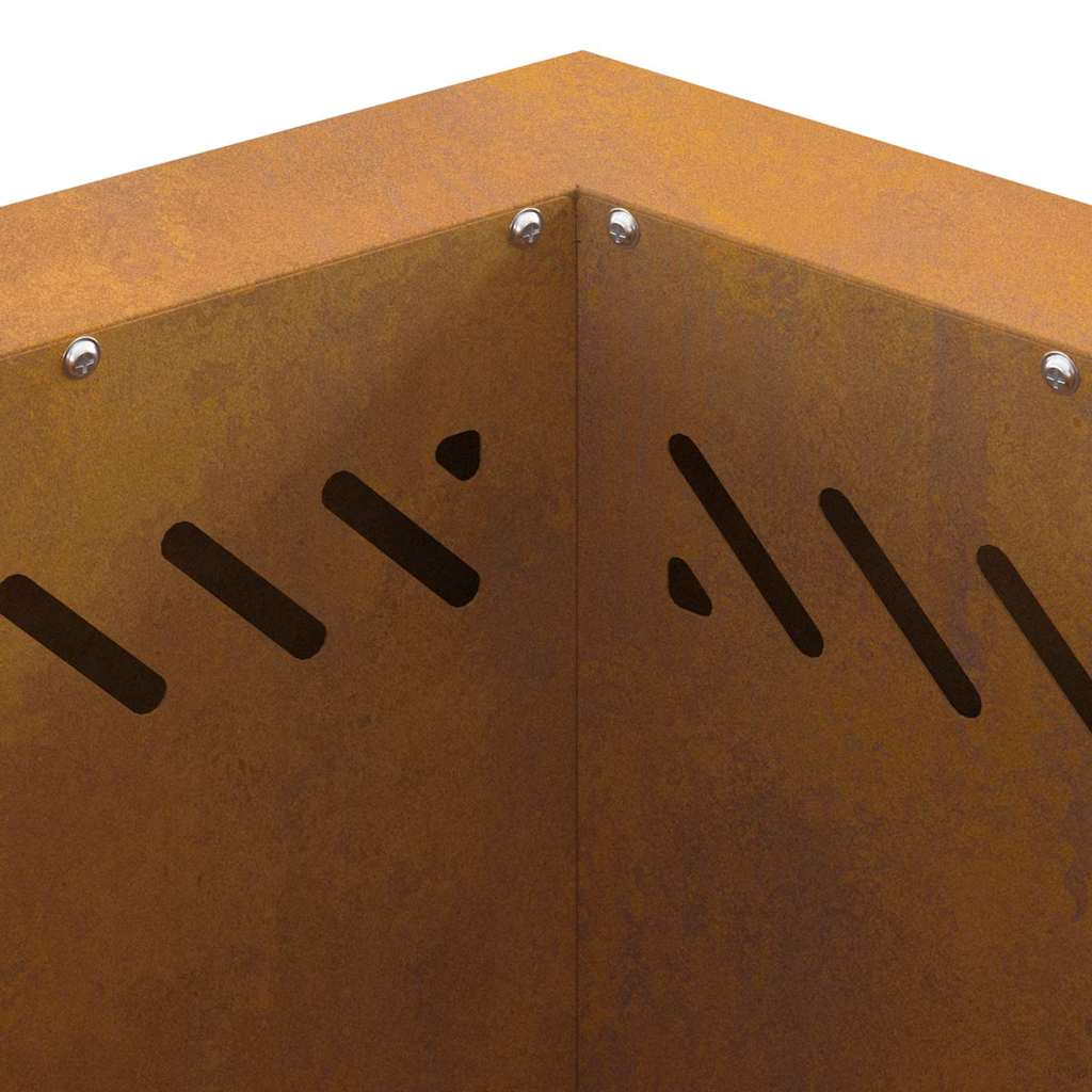 Focolare Marrone 48 x 48 x 51 cm acciaio corten 858983
