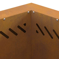 Focolare Marrone 48 x 48 x 51 cm acciaio corten 858983