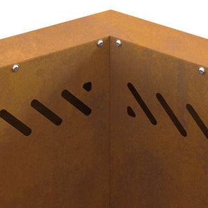 Focolare Marrone 48 x 48 x 51 cm acciaio corten 858983