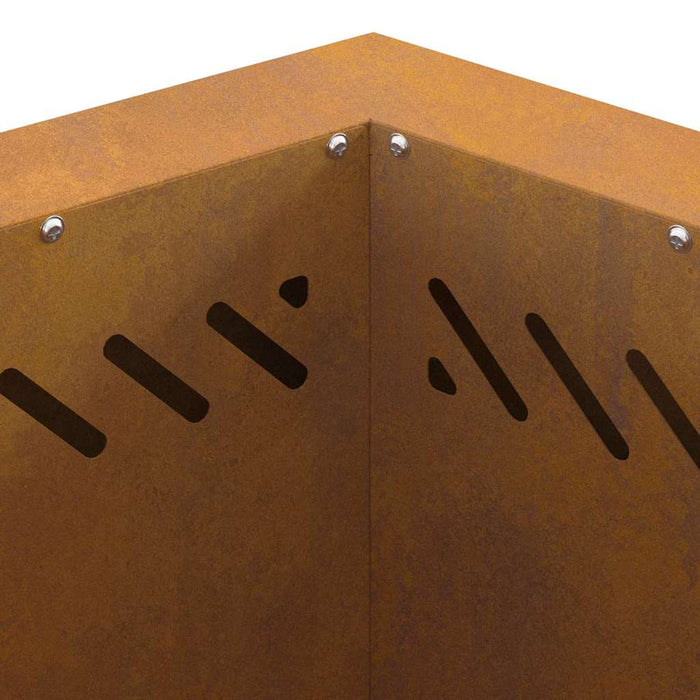Focolare Marrone 48 x 48 x 51 cm acciaio corten 858983