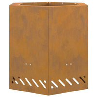 Focolare Marrone 48 x 48 x 51 cm acciaio corten 858983