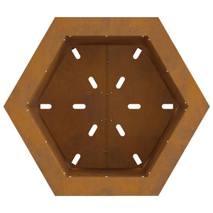 Focolare Marrone 48 x 48 x 51 cm acciaio corten 858983