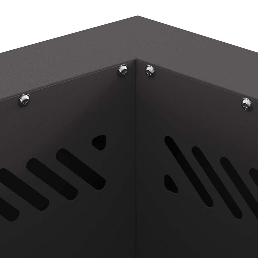 Focolare Nero 38 x 38 x 51 cm Acciaio laminato a freddo 858984