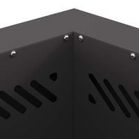 Focolare Nero 38 x 38 x 51 cm Acciaio laminato a freddo 858984