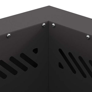 Focolare Nero 38 x 38 x 51 cm Acciaio laminato a freddo 858984