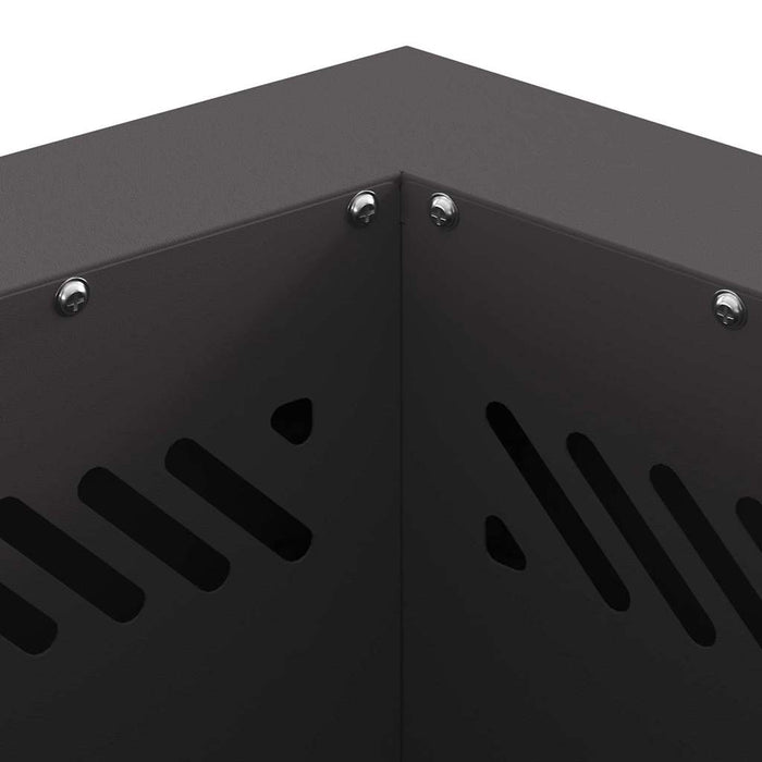 Focolare Nero 38 x 38 x 51 cm Acciaio laminato a freddo 858984