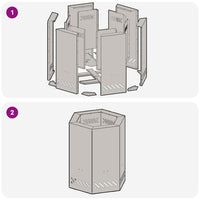 Focolare Nero 38 x 38 x 51 cm Acciaio laminato a freddo 858984