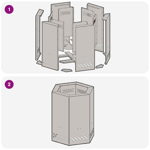 Focolare Nero 38 x 38 x 51 cm Acciaio laminato a freddo 858984