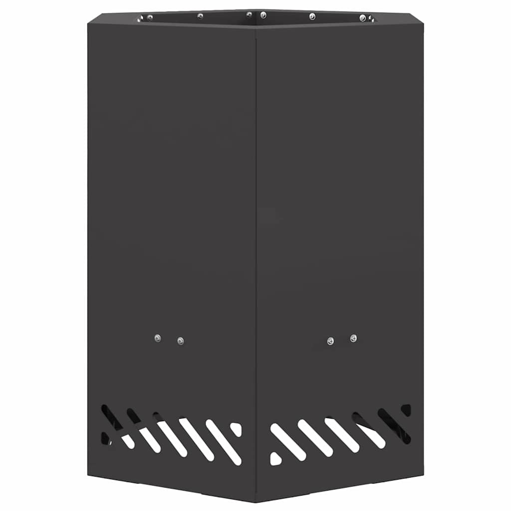 Focolare Nero 38 x 38 x 51 cm Acciaio laminato a freddo 858984