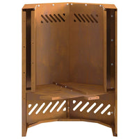 Focolare Marrone 38 x 38 x 51 cm acciaio corten 858985