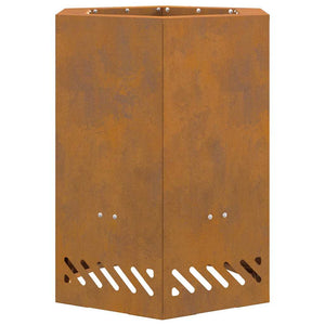 Focolare Marrone 38 x 38 x 51 cm acciaio corten 858985