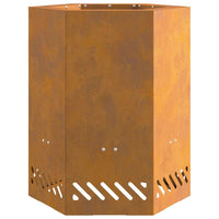 Focolare Marrone 38 x 38 x 51 cm acciaio corten 858985
