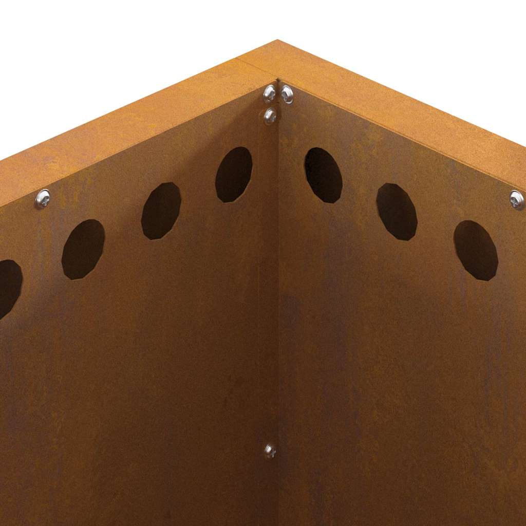 Focolare Marrone 48 x 48 x 50 cm acciaio corten 858987