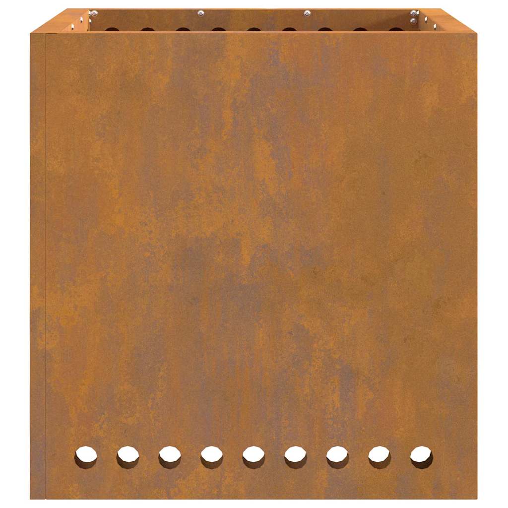 Focolare Marrone 48 x 48 x 50 cm acciaio corten 858987