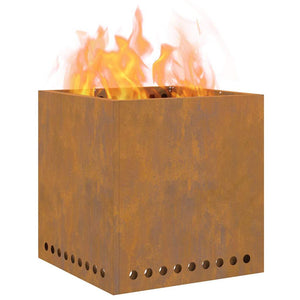 Focolare Marrone 48 x 48 x 50 cm acciaio corten 858987