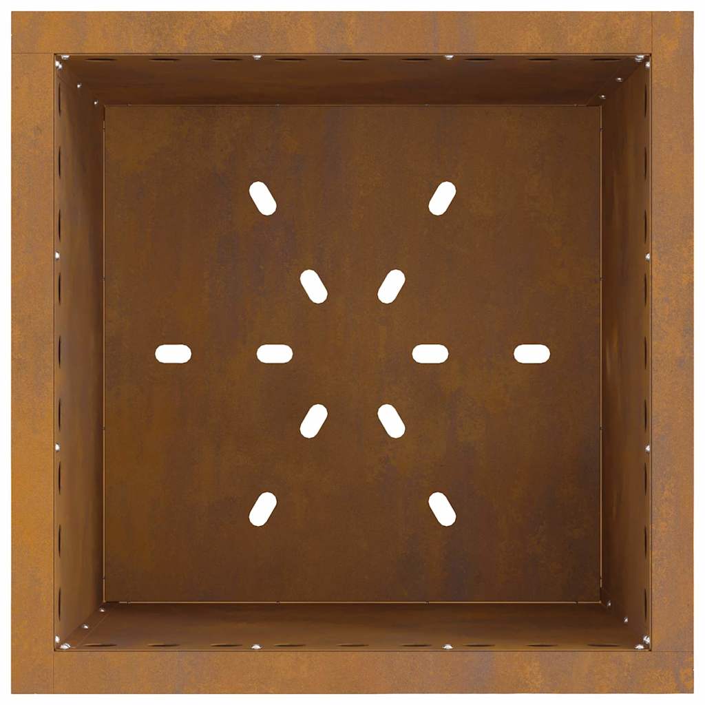 Focolare Marrone 48 x 48 x 50 cm acciaio corten 858987