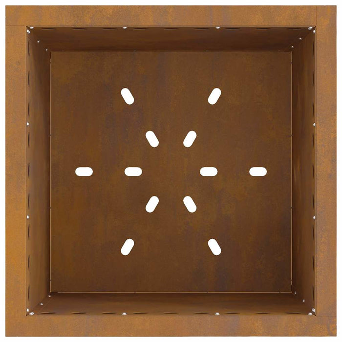 Focolare Marrone 48 x 48 x 50 cm acciaio corten 858987