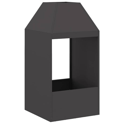 Focolare-Stufa-Camino Nero 50 x 50 x 100 cm Acciaio 574889