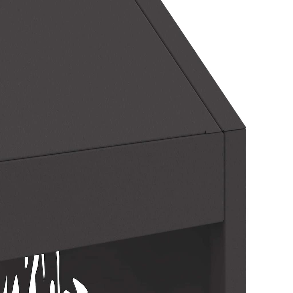 Focolare Nero 50 x 50 x 100 cm Acciaio laminato a freddo 858990