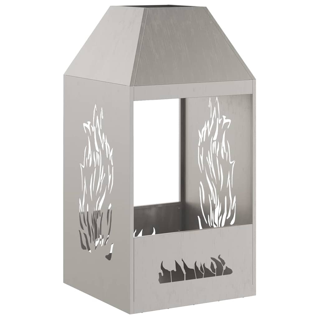 Focolare Marrone 50 x 50 x 100 cm acciaio corten 858991