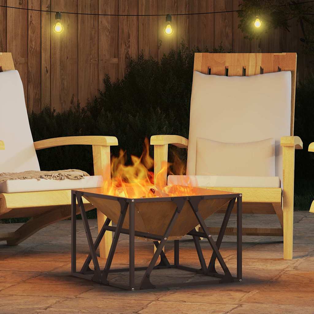 Focolare Marrone 50 x 50 x 35 cm acciaio corten 858993