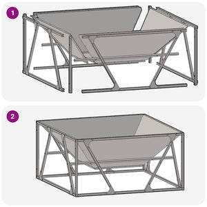 Focolare Nero 80 x 80 x 40 cm Acciaio laminato a freddo 858994